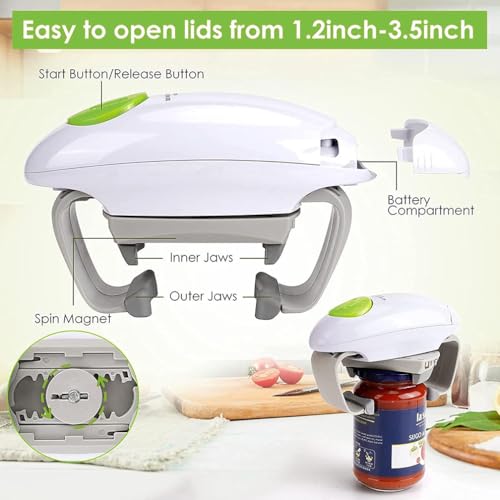 Gayayas - Electric Can Opener with One Touch Switch, Handsfree & Safe Design