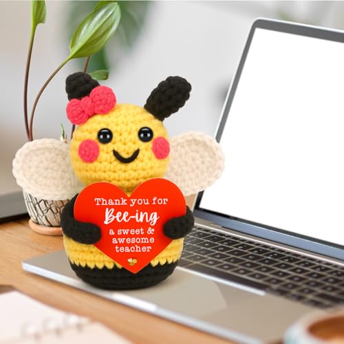 Teacher Appreciation Gifts, Thank You Gifts for Teacher End of Year Christmas Educator Mentor Awesome Presents, from Student, Mini Cute Handmade Bee Decor - Medaid International