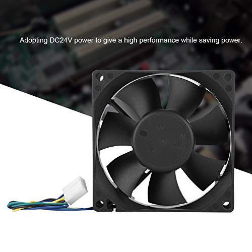 Ashata - 8CM PWM CPU Cooling Fan, DC12V, 0.41A, Temperature Control