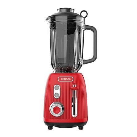 Cecotec - Retro Blender Power 1200W, 2 Speed, 1.5L Container, Black Titanium Blades