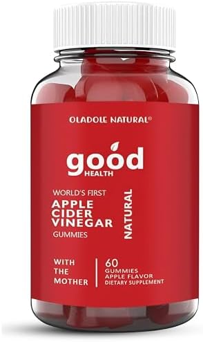 Oladole Apple Cider Vinegar Gummies with Mother - 60 Gummies | Delicious ACV Supplement for Weight Management, Digestion, Detox, Immune Health | Enriched with Vitamin B12, B9, Pomegranate, Beetroot - Medaid - Lebanon