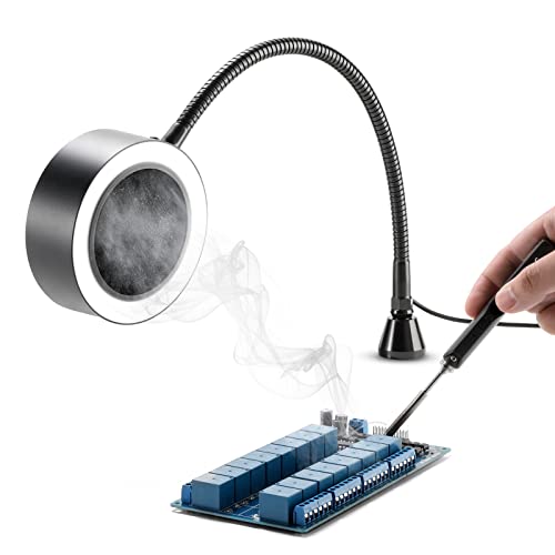SainSmart - Magnetic Solder Smoke Absorber Fume Extractor with LED Lights