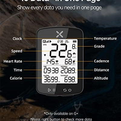 Xoss - GPS Bike Computer with ANT+/Bluetooth, IPX7 Waterproof, 28 hrs Battery Life