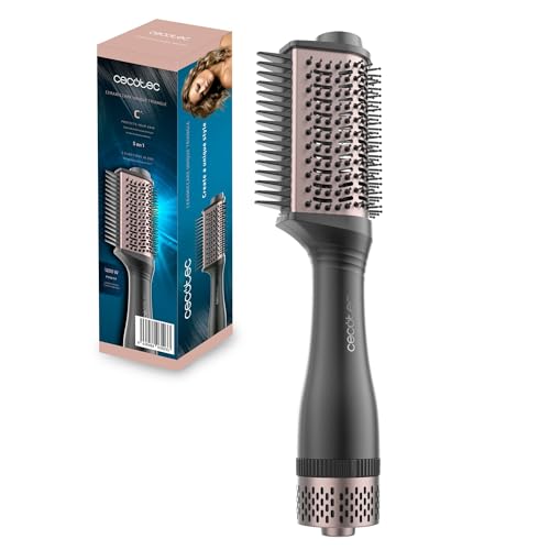 Cecotec - 1200W Ceramic Triangle Blower Brush, 5in1 Anti-Frizz Ionic Technology