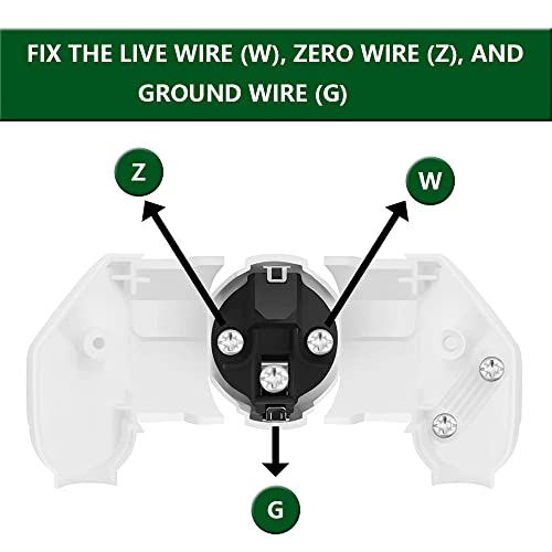 Chevvy - 16A Angled Schuko Plug, Pack of 3, IP20 Splash-Proof, Durable