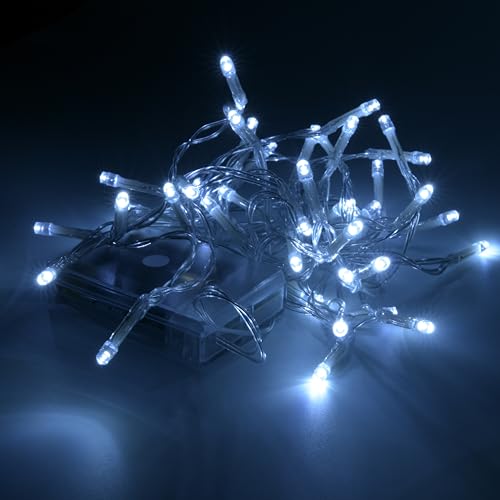 Karlling - Battery Operated Fairy Lights with 8 Flashing Modes, 13 ft Clear Wire