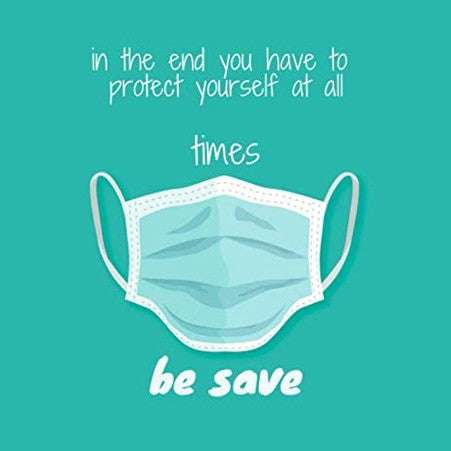 in the end you have to protect yourself at all times: Lined journal notebook 120 pages size 6x9 in, Mask Notebook softe cover, matte finish - Medaid International