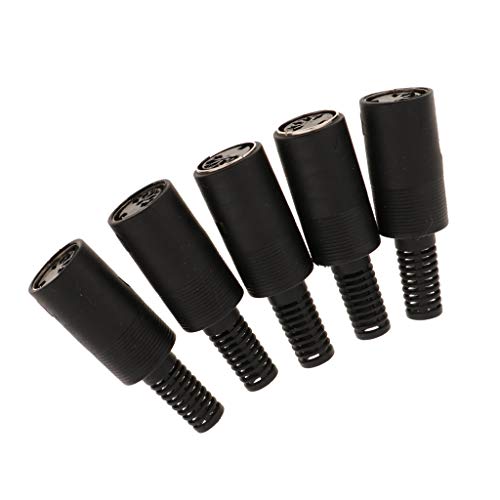 B Blesiya - 5 Pieces DIN Female Plug Audio Connector, 5 Pin, Solder Terminals, Durable Plastic Casing