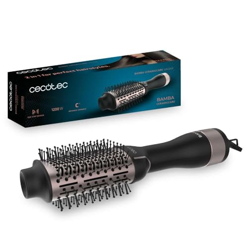 Cecotec - 1200W Air Voluminization Brush, 2-in-1 Dryer & Styler, Ceramic Coating