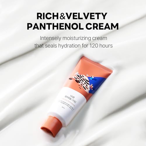 ROUND LAB Soybean Panthenol Cream 2.71 Fl Oz, 120-Hour Deep Hydration and Skin Barrier Repair Moisturizer with Nano Niosome Panthenol, Improves Rough Texture, Locks in Moisture, Korean Skincare|B0DPW4LKDS