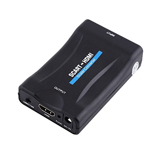 Bewinner - 720P/1080P Scart to HDMI Converter with USB Cable & Audio Video Output