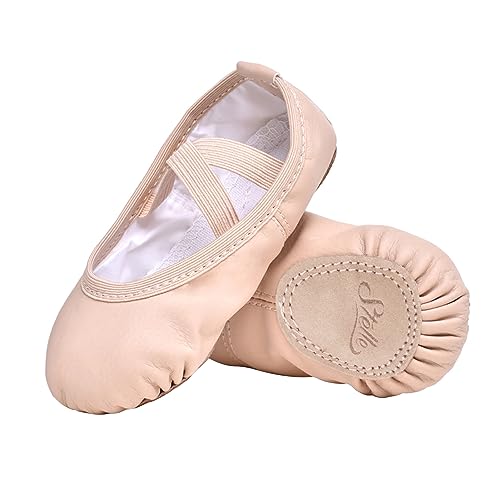 Stelle Ballet Shoes for Girls Toddler Ballet Slippers Soft Leather Boys Dance Shoes for Toddler/Little Kid/Big Kid|B07KBV688F