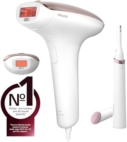 Philips Lumea IPL | Hair Removal | 7000 Series | Skintone Sensor | 2 Attachments | Body, Face | Compact Pen Trimmer | Corded Use | BRI921/60 | 3 months of hair-free smooth skin - Medaid - Lebanon