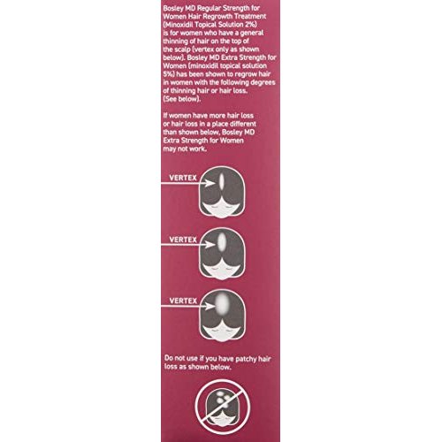 BosleyMD Minoxidil Woman Spray, Thinning Treatment/Hairspray for Hair Loss and Hair Regrowth, Topical Solution, No Mess Sprayer, 2-month Supply - Medaid International