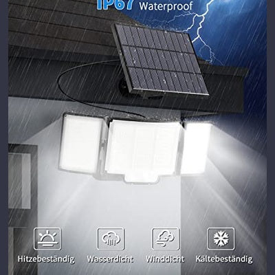 Sigrill - Solar Spotlight with Motion Sensor, 348 LEDs, IP67 Waterproof, 3 Modes