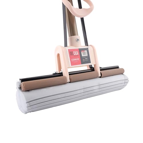 Delcasa Self-Wringing PVA Sponge Cleaning Mop DC3467 with Long Handle, for Wet Clean, Washable Head Faster Dehydration, Suitable for Floor, Tile, Marble, Granite, - Medaid International
