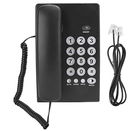Fdit - KX-T504 Wired Phone with Flash Function, Last Number Redial, Portable Design
