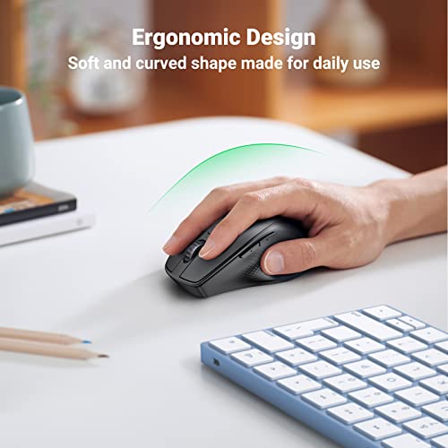 UGREEN - Ergonomic Bluetooth 5.0 Wireless Mouse with 4000 DPI, 5 Silent Buttons