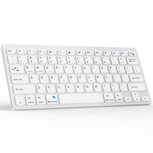 GAOJIE - Wireless Bluetooth Keyboard for iPad, Android, iOS, Windows, Silver