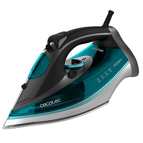 Cecotec - 3100W Steam Iron with Ceramic Sole, TurboSlide, 5 Temp Levels