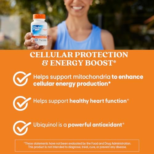Doctors Best Ubiquinol, Reduced-Form Coenzyme Q10, Non-GMO, Gluten Free, Soy Free 60 Softgels|B002CBXR46