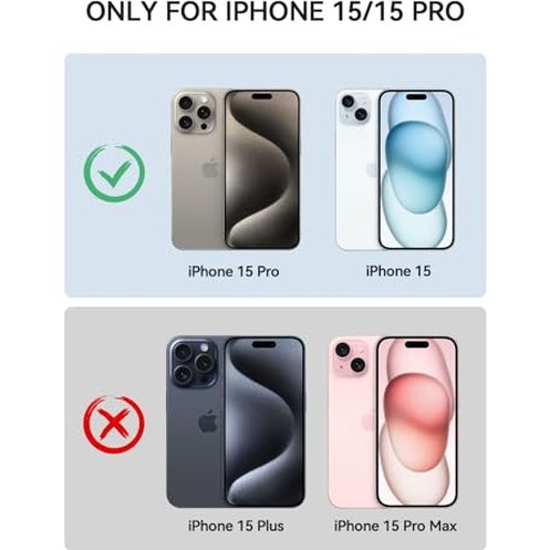 Newdery - 5000mAh Battery Case for iPhone 15/15 Pro, USB C, Portable Charger