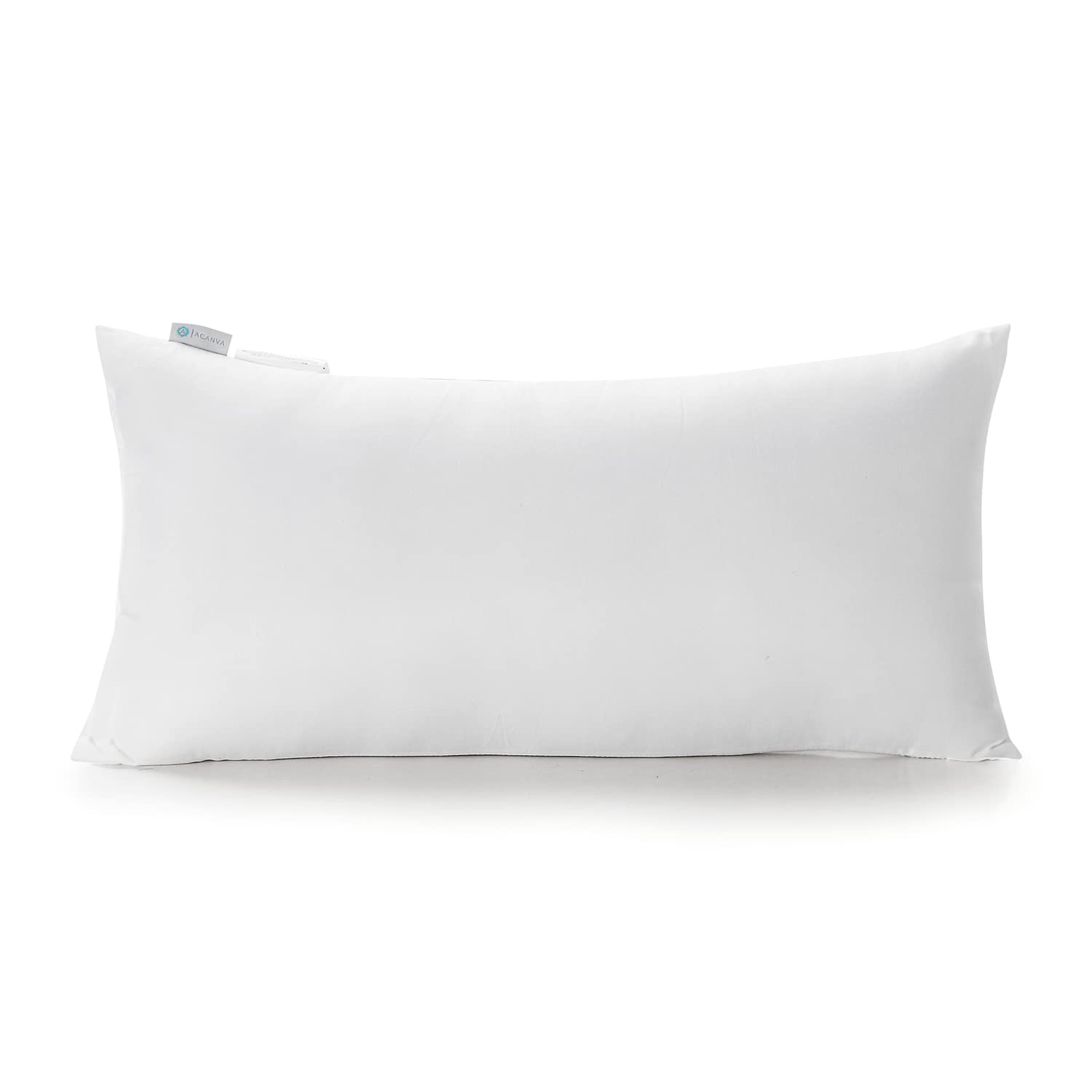 Acanva Polyester Decorative Rectangle Throw Pillow Inserts, Hypoallergenic Form Stuffer Cushion Sham Filler, 16x26, White, 1 Count (Pack of 1) - Medaid International