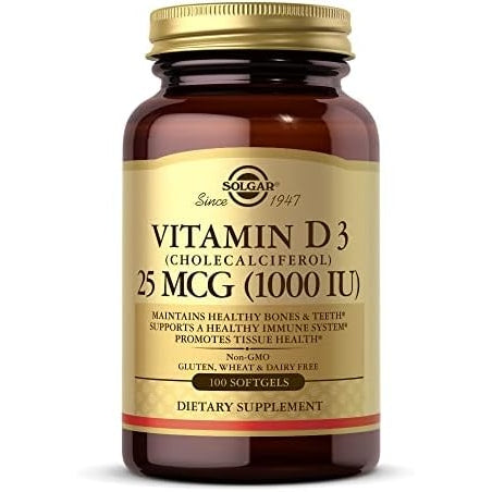 Solgar Vitamin D3 1000 Iu 100 Softgels - Medaid - Lebanon