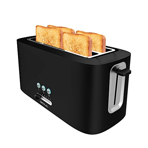 Cecotec - Vertical Toaster Toast&Taste 16000, 1630W, 2 Extra-Wide Slots, 3 Functions