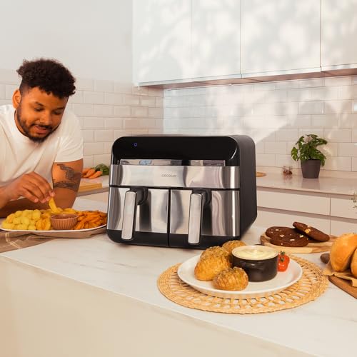 Cecotec - 9L Digital Air Fryer with Dual Temperature, 7 Cooking Programs, 2800W