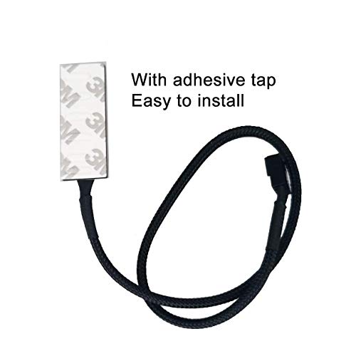 Greluma - 4 Way PWM Fan Hub Splitter, 3/4 Pin Male Connector for CPU Fans