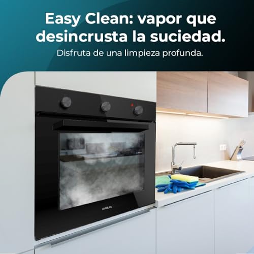 Cecotec - Built-In Bolero Hexa Oven, 2800W, 77L Capacity, Steam Cleaning