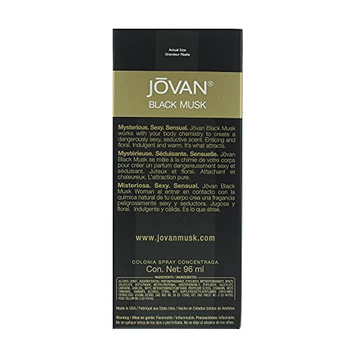 Jovan Black Must perfume 3.25 cologne concentrate spray - Medaid International