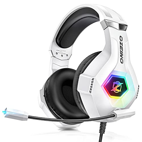 Ozeino - 7.1 Surround Sound Gaming Headset with Noise Canceling Mic & LED Lights