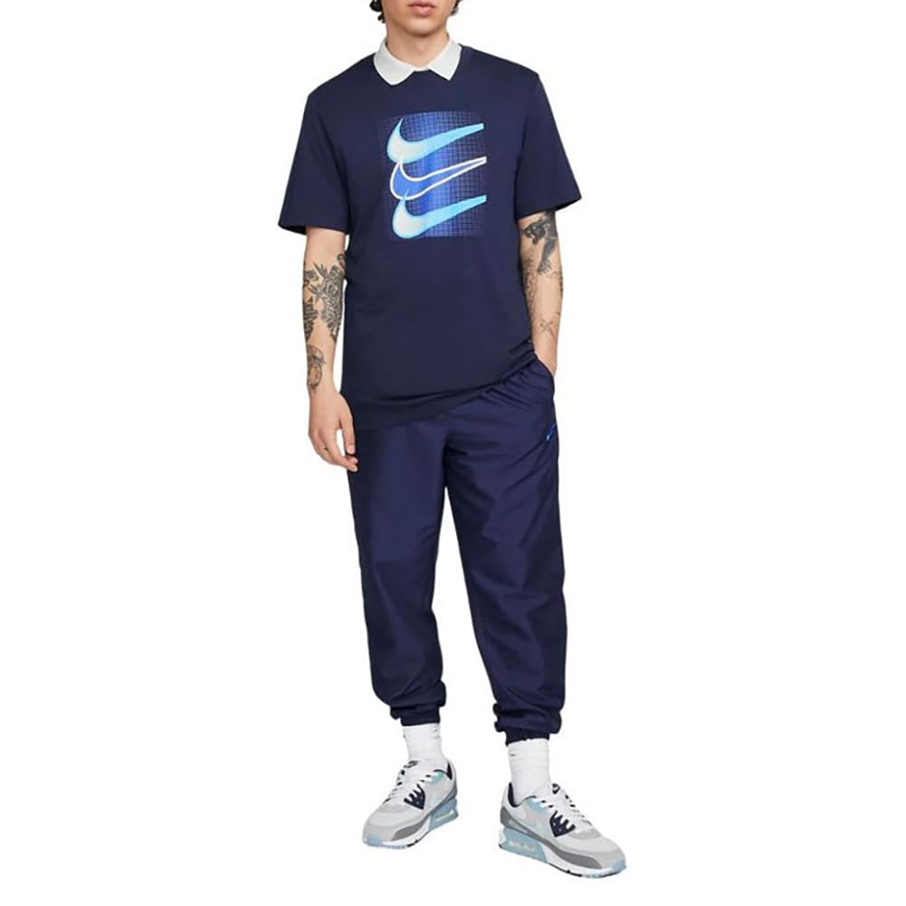 Nike Men's Swoosh TEE (Midnight Navy, DZ5173-455) Size Large - Medaid International