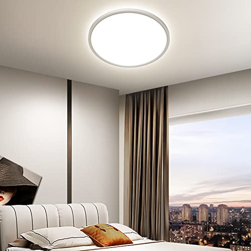OTREN - Modern LED Ceiling Light, 18W, 4000K, Round Panel Lamp, IP44, 20 cm