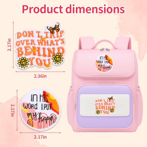 17pcs Positive Affirmations Iron On Patches Embroidered Boho Iron on/Sew on Patch for Clothes, Hats, Jeans, Dress, Backpacks, Etc - Medaid International