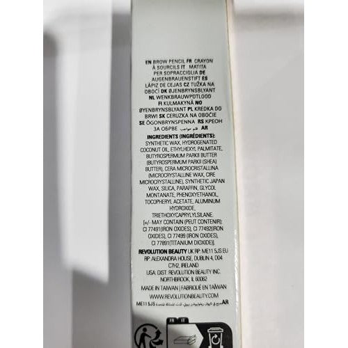 Revolution, Precise Brow Pencil, Double Ended, Ultra-Fine Pencil Tool, Includes Spoolie Brush, Medium Brown - Medaid International