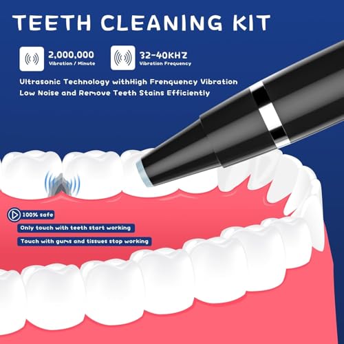 Lymi - Ultrasonic Tooth Cleaner with LED, 3 Modes, 2 Replaceable Heads