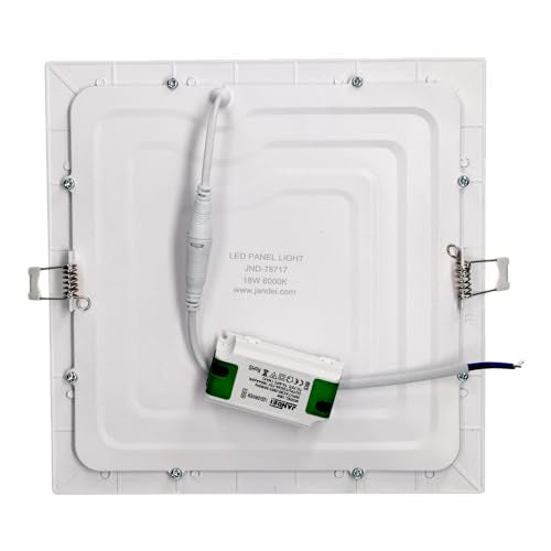 Jandei - 18W Square LED Downlight 4200K, Recessed Design for Home & Office