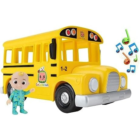 Cocomelon Feature Musical Vehicle Yellow School Bus, multi, CMW0015, Cocomelon Yellow School Bus - Medaid - Lebanon