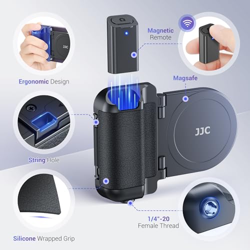 JJC - Magnetic Phone Camera Grip with Wireless Shutter, Tripod Compatible