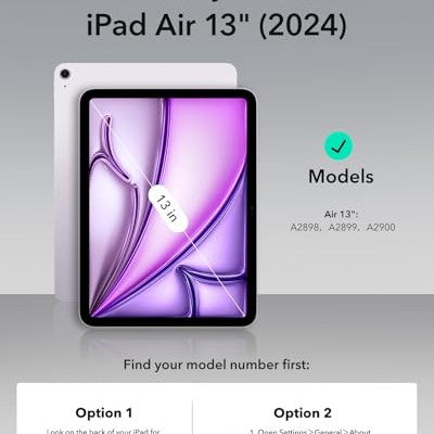 ESR - Ascend Keyboard Case for iPad Air 13" 2024 with Trackpad, Pink