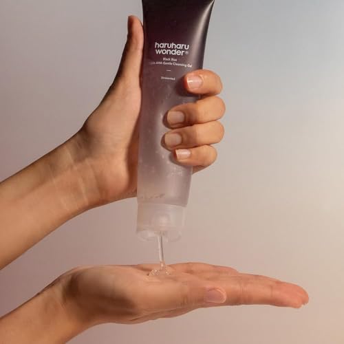 HARUHARU wonder Black Rice Triple AHA Gentle Cleansing Gel, Hydrating Cleansing gel, Gentle exfoliating, Vegan, Travel essentials, Korean Skincare, 3.38 fl oz - Medaid International