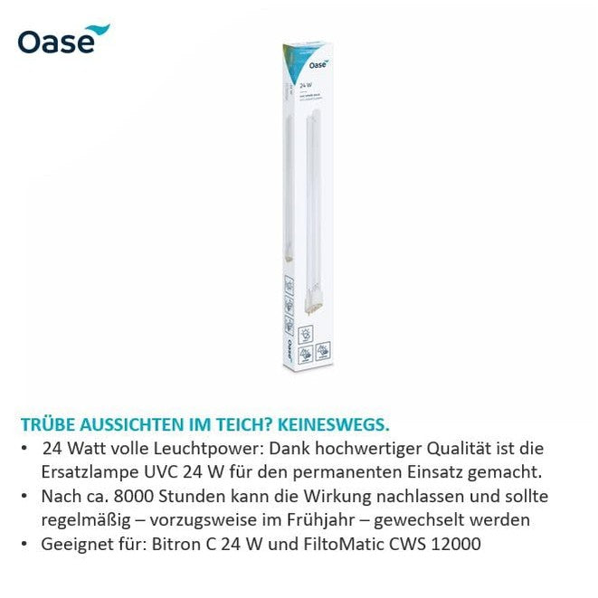 Oase - UVC Replacement Lamp 24W for Bitron C & FiltoMatic CWS, Algae Control