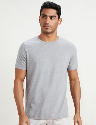 Amazon Brand - Symbol Men's, White, Grey Melange, Black, Large - Medaid International