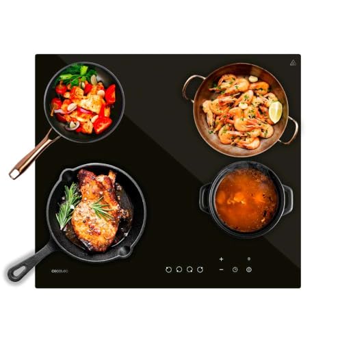 Cecotec - Retro Icebox 46L with 6000W Induction Hob, 9 Power Levels, Touch Control