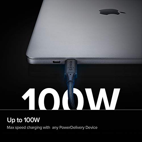 PowerArc - 100W Fast Charging USB C Cable for iPad, MacBook, Galaxy S21
