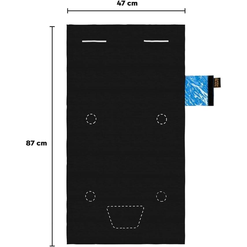 HILALFUL Roll Out & Pray - Electric Blue | Muslim Praying Rug for Kids & Children | Water Resistant | Anti-Slip | Islamic Gift for Eid, Ramadan | for Travel | Lightweight - Medaid International