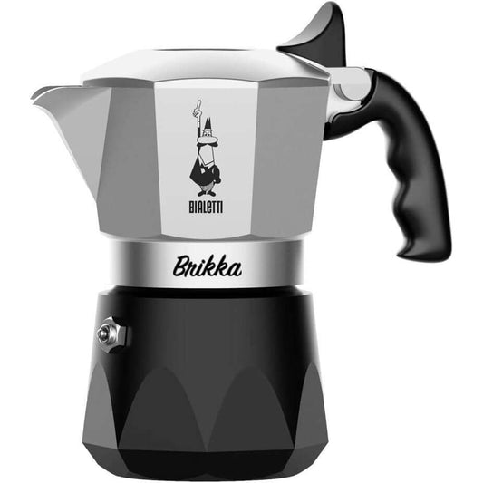 Brikka,  Black Aluminum Coffee Maker - Medaid International